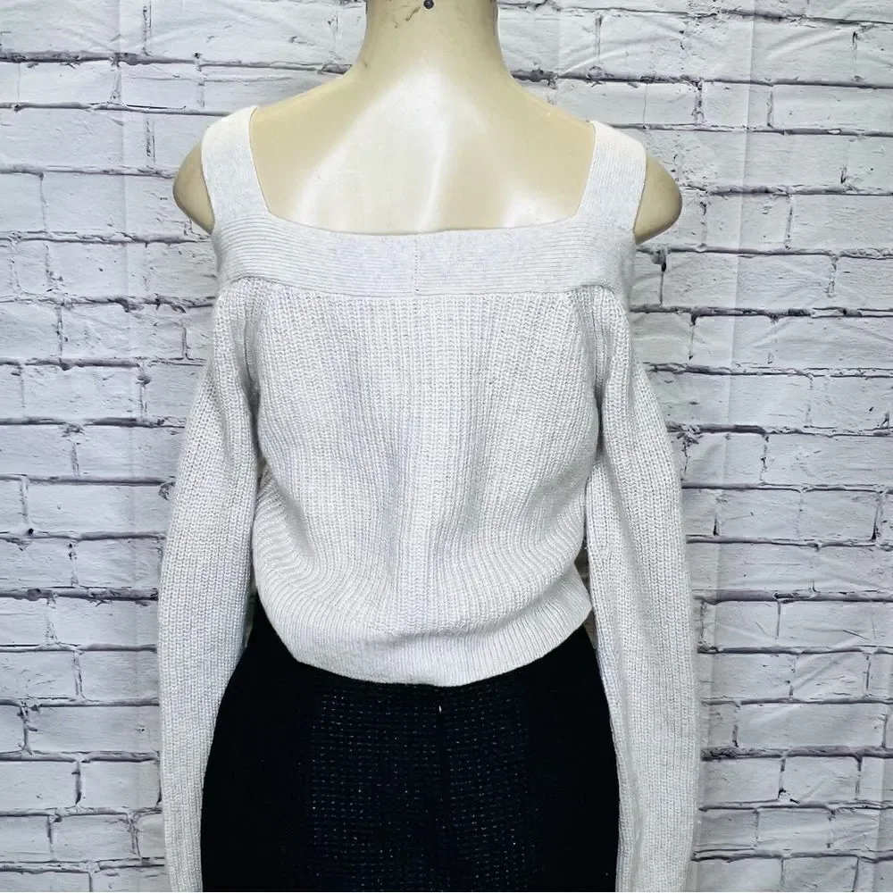 All Saints Dasha Crop Jumper Cold shoulder sweater size Small